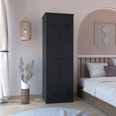 TUHOME CONCEPT - FALKLAND - Negro - 59.2x50x179 - Wardrobe TUHOME CONCEPT - FALKLAND - Negro - 59.2x50x179 - Wardrobe