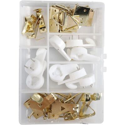 Set de Ganchos COGEX 85271 - Oro/Blanco - 28 Piezas Set de Ganchos COGEX 85271 - Oro/Blanco - 28 Piezas