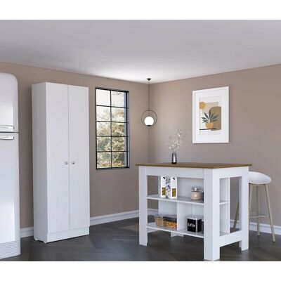 Conjunto de Cocina Charlotte de Tuhome Concept - Isla y Armario Multiusos Conjunto de Cocina Charlotte de Tuhome Concept - Isla y Armario Multiusos