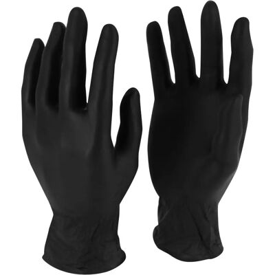 Gants Nitrile Noirs CSJ Emballages Petit - Gants Jetables - Publicité Gants Nitrile Noirs CSJ Emballages Petit - Gants Jetables - Publicité