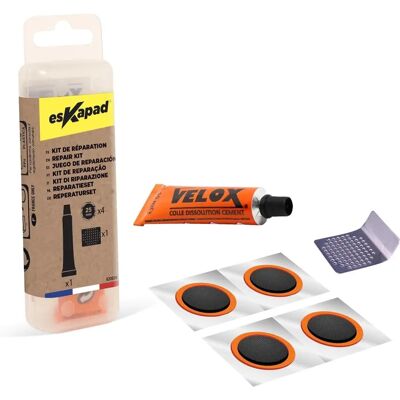 Kit de Reparación de Bicicleta Eskapad - 4 Parche, Pegamento, Portátil Kit de Reparación de Bicicleta Eskapad - 4 Parche, Pegamento, Portátil