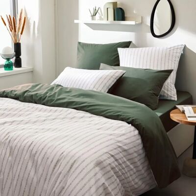 Housse de couette en percale de coton Tradilinge réversible - Home Maison - Publicité Housse de couette en percale de coton Tradilinge réversible - Home Maison - Publicité