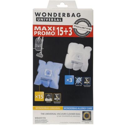 Sacs d'aspirateur Rowenta WB4091FA pour allergies - Publicité Sacs d'aspirateur Rowenta WB4091FA pour allergies - Publicité