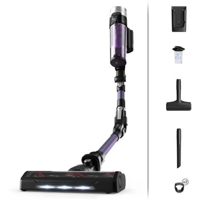 Rowenta RH2039 - Noir, Violet - Aspirateur balai 2 en 1 - Publicité Rowenta RH2039 - Noir, Violet - Aspirateur balai 2 en 1 - Publicité