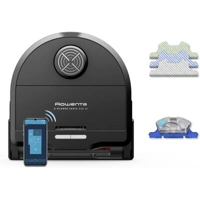 Rowenta RR9675WH - Preto - Aspirador robô Rowenta RR9675WH - Preto - Aspirador robô