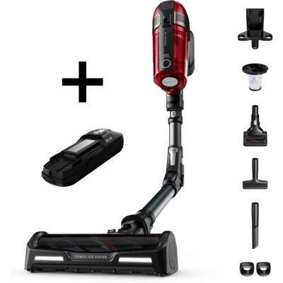 Rowenta RH98A3WO - Noir, Rouge - Aspirateur balai 2 en 1 - Publicité Rowenta RH98A3WO - Noir, Rouge - Aspirateur balai 2 en 1 - Publicité