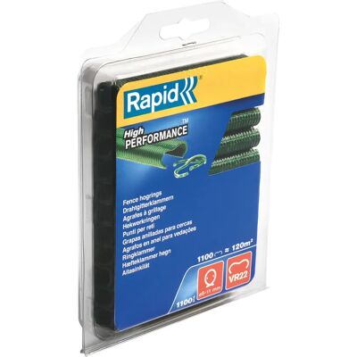 Rapid VR22 Fence Hog Rings - Galvanised Steel, Pack of 1100 Rapid VR22 Fence Hog Rings - Galvanised Steel, Pack of 1100