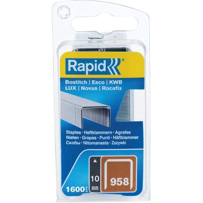 Agrafes Rapid 958 - Fil Fin 10mm Zincé pour Esco/Novus Agrafes Rapid 958 - Fil Fin 10mm Zincé pour Esco/Novus