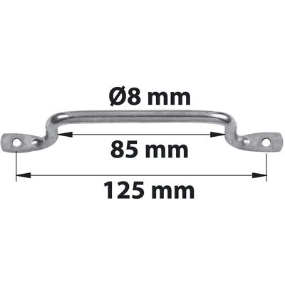 AFBAT - Maniglia filo D8xL140 - Zincage blanc - Gris - Handle - Publicité AFBAT - Maniglia filo D8xL140 - Zincage blanc - Gris - Handle - Publicité