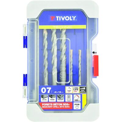 Tivoly RANGER SDS+ 7-teiliges Betondübel-Set - Bohrer Tivoly RANGER SDS+ 7-teiliges Betondübel-Set - Bohrer