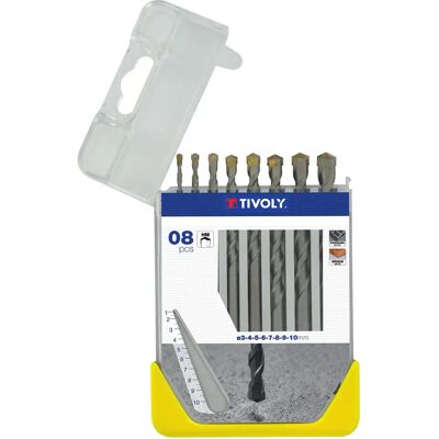 Set di Punte per Calcestruzzo Tivoly - 8 Pezzi, 3-10mm Set di Punte per Calcestruzzo Tivoly - 8 Pezzi, 3-10mm