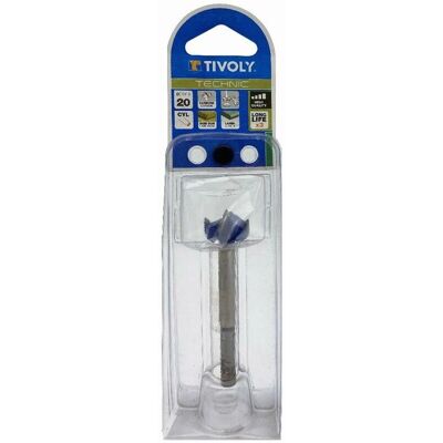 TIVOLY Foret pour Charnière Ø20 Insert en Carbure Axe Cylindrique TIVOLY Foret pour Charnière Ø20 Insert en Carbure Axe Cylindrique