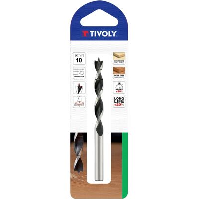 Tivoly Mèche à bois graduée laser 3 pointes - 9mm - Perçage du bois Tivoly Mèche à bois graduée laser 3 pointes - 9mm - Perçage du bois