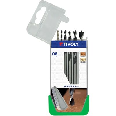 Ensemble de 5 mèches à bois Tivoly C-13 SRL - Publicité Ensemble de 5 mèches à bois Tivoly C-13 SRL - Publicité