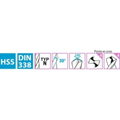 Tivoly Mèche métal HSS 4,2mm - 10 pcs Tivoly Mèche métal HSS 4,2mm - 10 pcs