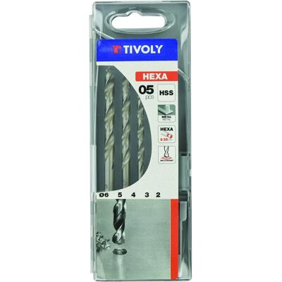 TIVOLY 11434370001 Conjunto de 5 brocas de metal - Brocas TIVOLY 11434370001 Conjunto de 5 brocas de metal - Brocas