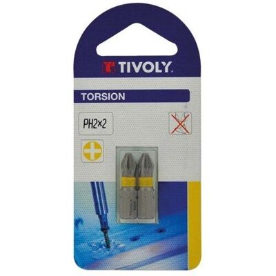 Embout torsion PH2 Tivoly - 25mm - Vendu par 2 Embout torsion PH2 Tivoly - 25mm - Vendu par 2