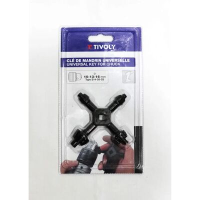 Llave universal para portabrocas TIVOLY 10/13/16mm Llave universal para portabrocas TIVOLY 10/13/16mm