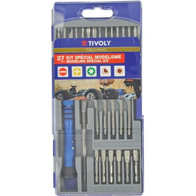 TIVOLY 11501570025 Set mit 27 Präzisions-Schraubendreherbits TIVOLY 11501570025 Set mit 27 Präzisions-Schraubendreherbits