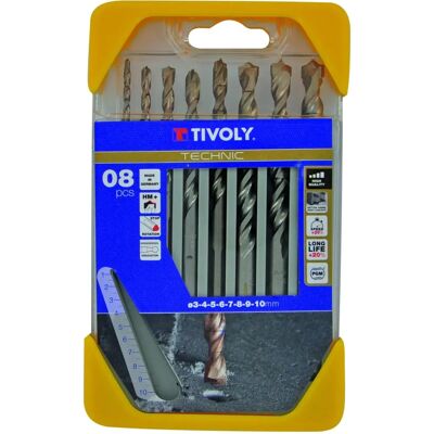 Tivoly 10960570001 Coffret de 8 forets béton - 3-10mm, Multicolore Tivoly 10960570001 Coffret de 8 forets béton - 3-10mm, Multicolore
