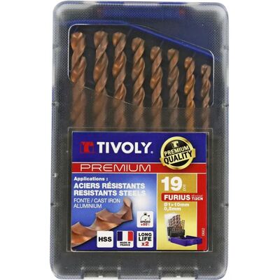 Tivoly - Zestaw 19 wkrętaków Ø 1-10mm - Wysoka wydajność, Francja Tivoly - Zestaw 19 wkrętaków Ø 1-10mm - Wysoka wydajność, Francja