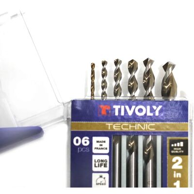 Tivoly - Zestaw 6 uniwersalnych wiertarek - 4-10mm Tivoly - Zestaw 6 uniwersalnych wiertarek - 4-10mm