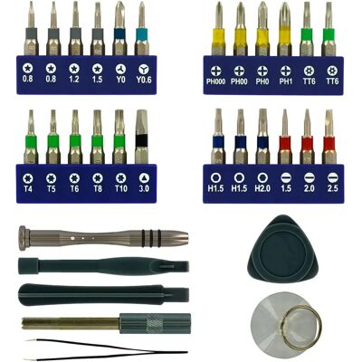 TIVOLY - Werkzeugset für Smartphone-Reparatur - 32 Teile TIVOLY - Werkzeugset für Smartphone-Reparatur - 32 Teile