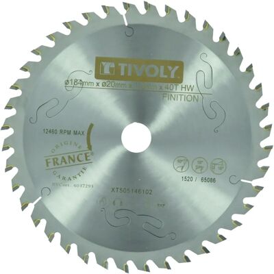 TIVOLY - Ø184mm 40T carbide - Ø184mm - 40 denti in carburo - Lama circolare TIVOLY - Ø184mm 40T carbide - Ø184mm - 40 denti in carburo - Lama circolare