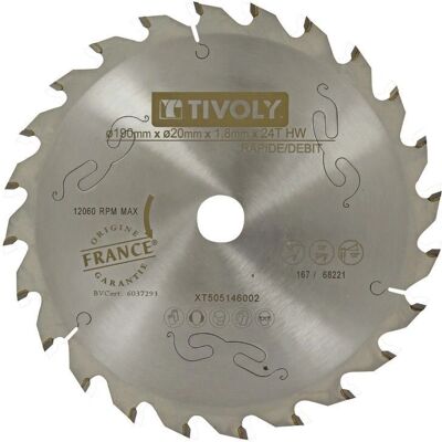 Tivoly Kompakte Kreissägeblatt - Ø190mm, 48 Zähne, Carbide, Für Holz Tivoly Kompakte Kreissägeblatt - Ø190mm, 48 Zähne, Carbide, Für Holz