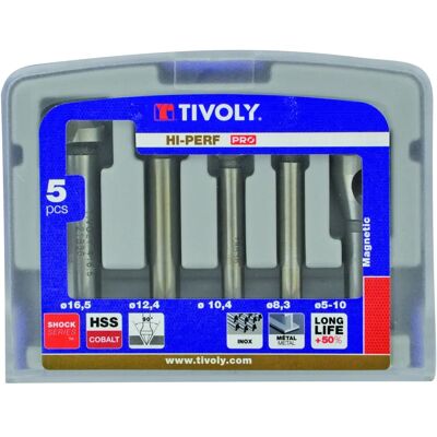 Tivoly Kobaltfrees Set - 4 Stuks, 8,3-16,5mm - HSS Tivoly Kobaltfrees Set - 4 Stuks, 8,3-16,5mm - HSS
