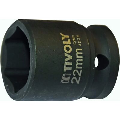 TIVOLY Impact socket 6-hoek 1/2" 22mm TIVOLY Impact socket 6-hoek 1/2" 22mm