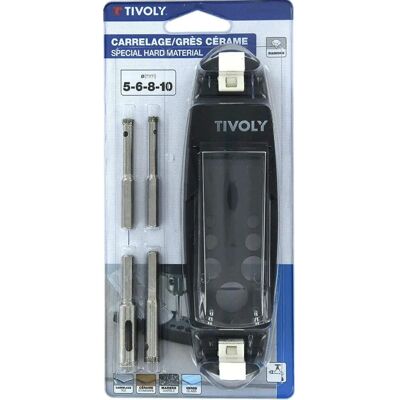 Tivoly - 12000820002 Tile Drill Set with 4 Bits & Water Cooling Guide - 5 Pieces Tivoly - 12000820002 Tile Drill Set with 4 Bits & Water Cooling Guide - 5 Pieces