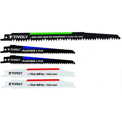 Lames de scie sabre TIVOLY - Set 5 pièces Lames de scie sabre TIVOLY - Set 5 pièces