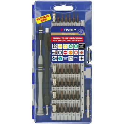 Tivoly Präzisions-Werkzeugset - 60 Bits für Elektronik & Geräte Tivoly Präzisions-Werkzeugset - 60 Bits für Elektronik & Geräte