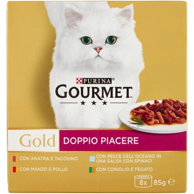 Gourmet Gold Doppio Piacere Multipack 8x85g per Gatti Gourmet Gold Doppio Piacere Multipack 8x85g per Gatti