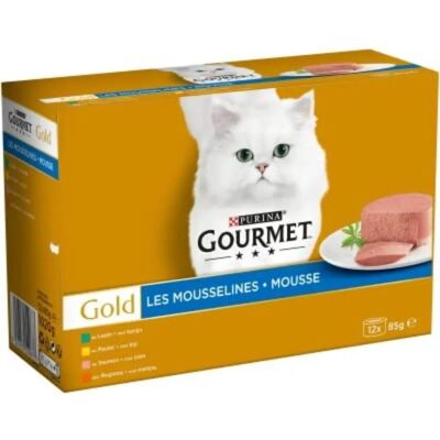 Gourmet Gold Kattenvoeding - Gevarieerde smaken 85g Blikken Gourmet Gold Kattenvoeding - Gevarieerde smaken 85g Blikken
