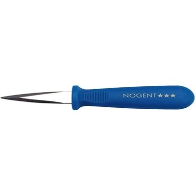 Nogent Austermesser - Doppelbiese, Edelstahl, Blauer Griff - Auster Messer Nogent Austermesser - Doppelbiese, Edelstahl, Blauer Griff - Auster Messer
