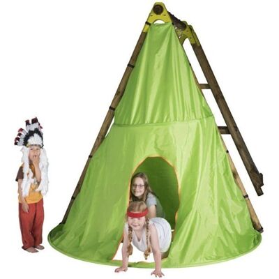 Tente de Jeu Trigano Vert et Orange - Tipi pour Jardin - Publicité Tente de Jeu Trigano Vert et Orange - Tipi pour Jardin - Publicité