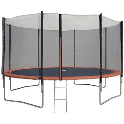 TRIGANO Trampoline 366cm avec filet de sécurité - Publicité TRIGANO Trampoline 366cm avec filet de sécurité - Publicité