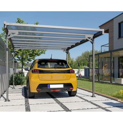 Carport Trigano Mistral - Aluminium, Acier, Polycarbonate - 5x3m - Publicité Carport Trigano Mistral - Aluminium, Acier, Polycarbonate - 5x3m - Publicité