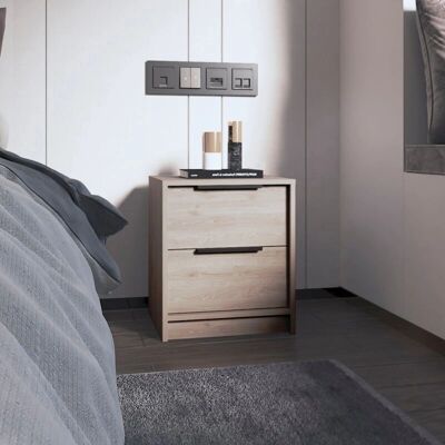Mesita de noche Kaia TuHome Concept - Dos cajones - Mueble moderno para dormitorio Mesita de noche Kaia TuHome Concept - Dos cajones - Mueble moderno para dormitorio