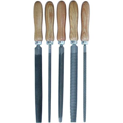 Conjunto de 5 limas y escofinas Outifrance - Herramientas de aficionado Conjunto de 5 limas y escofinas Outifrance - Herramientas de aficionado