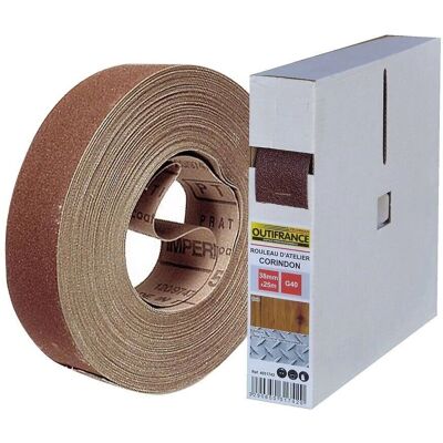 OUTIFRANCE Walze - Braunes Aluminiumoxid - 38mm x 25m - Walze OUTIFRANCE Walze - Braunes Aluminiumoxid - 38mm x 25m - Walze