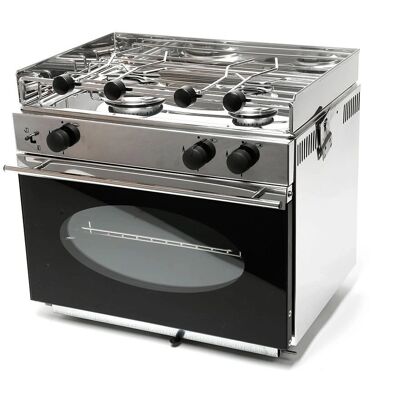 Eno Cooktop with Oven - 2 Burners Stainless Steel Eno Cooktop with Oven - 2 Burners Stainless Steel
