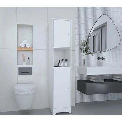 TUHOME CONCEPT Columna de baño Ibis - Blanco, 172cm de alto TUHOME CONCEPT Columna de baño Ibis - Blanco, 172cm de alto