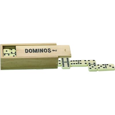 JEUJURA 66460 Gioco da Tavolo - Domino con Pivoti in Scatola di Legno JEUJURA 66460 Gioco da Tavolo - Domino con Pivoti in Scatola di Legno