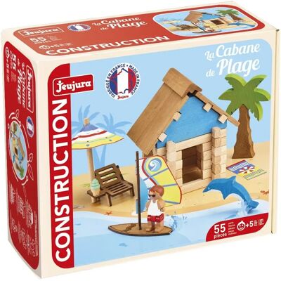 JEUJURA Jouet de Construction en Bois Naturel - 55 Pièces - Avec Tapis & Accessoires - 22x18.5x8.5 cm - 5+ ans - Publicité JEUJURA Jouet de Construction en Bois Naturel - 55 Pièces - Avec Tapis & Accessoires - 22x18.5x8.5 cm - 5+ ans - Publicité