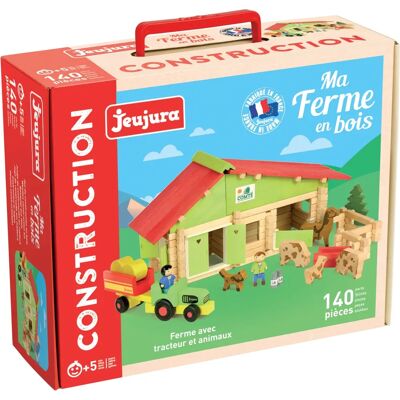 Jeujura 8053 Zabawka konstrukcyjna - Drewniana farma 140 elementów Jeujura 8053 Zabawka konstrukcyjna - Drewniana farma 140 elementów