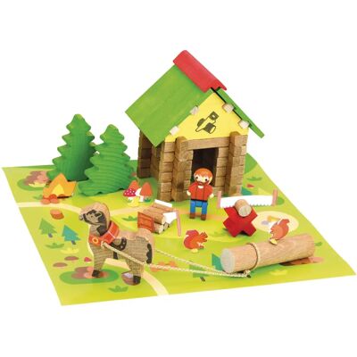 Jeujura 8226 Jeu de Construction en Bois - Cabane Forestière - 50 pcs - Publicité Jeujura 8226 Jeu de Construction en Bois - Cabane Forestière - 50 pcs - Publicité