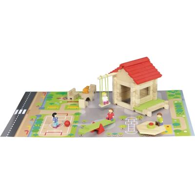 Jeujura Modell 8233 Holzschulbau-Spielzeug - Nachhaltig & Pädagogisch Jeujura Modell 8233 Holzschulbau-Spielzeug - Nachhaltig & Pädagogisch